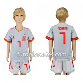 Camisetas España Morata 7 Niño Segunda Equipacion Mundial 2018